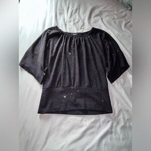 Women's BWear Sparkle Black Blouse